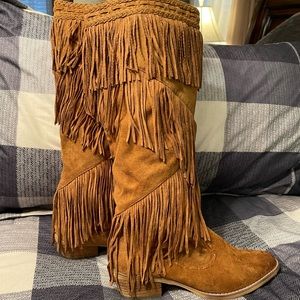 Not Rated G FUNK -Tan Fringe Boot